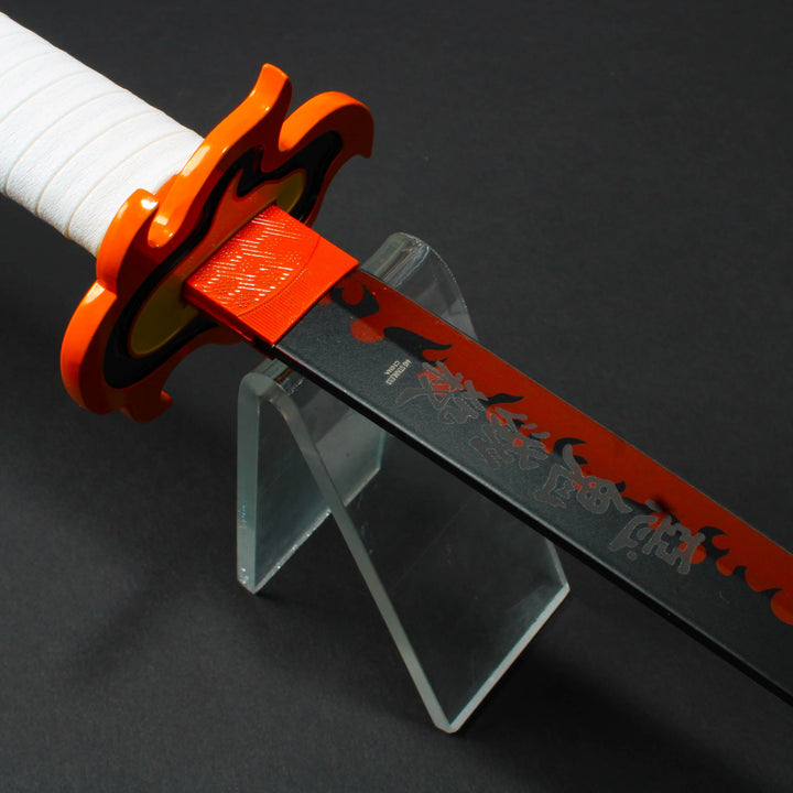 Rengoku Demon Slayer Sword Deluxe Metal Replica Katana
