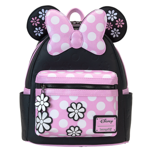 Disney Minnie Mouse Floral Rock the Dots Mini Backpack by Loungefly