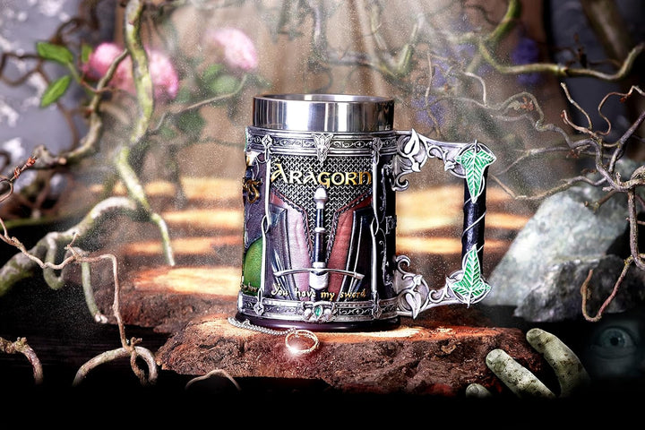 Lord of the Rings The Fellowship Sculpted Stainless Steel Tankard