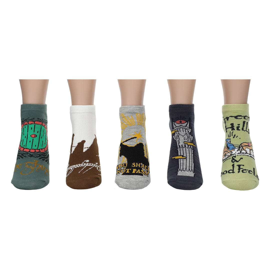 The Lord Of The Rings Character Icon 5 Pack Ankle Socks