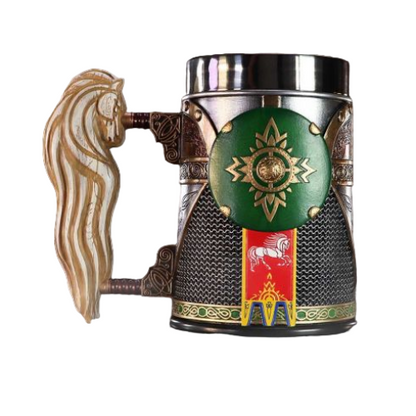 Lord of the Rings Rohan Sculpted Stainless Steel Tankard