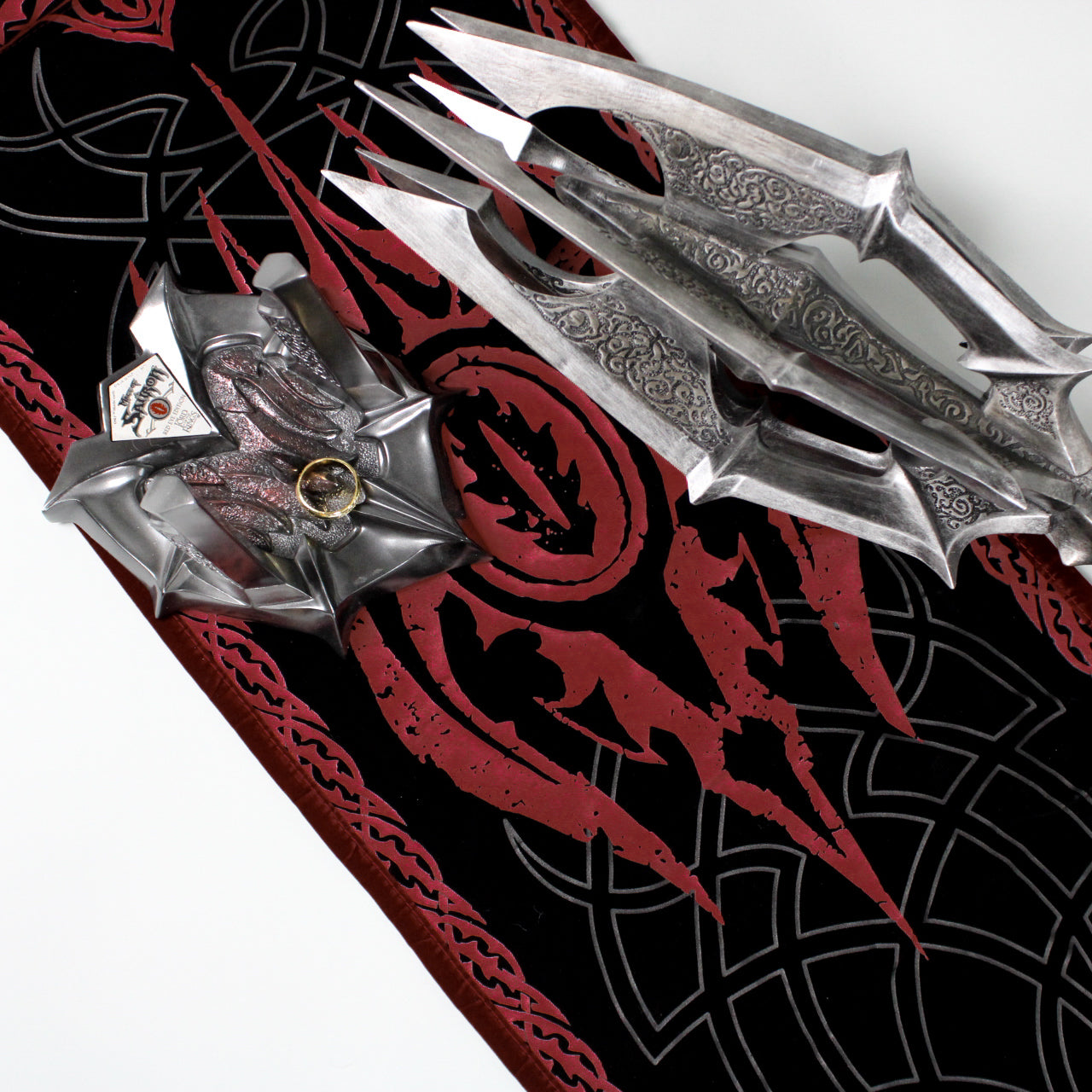 Lord of the Rings Sauron Mace and Banner Replica with One Ring