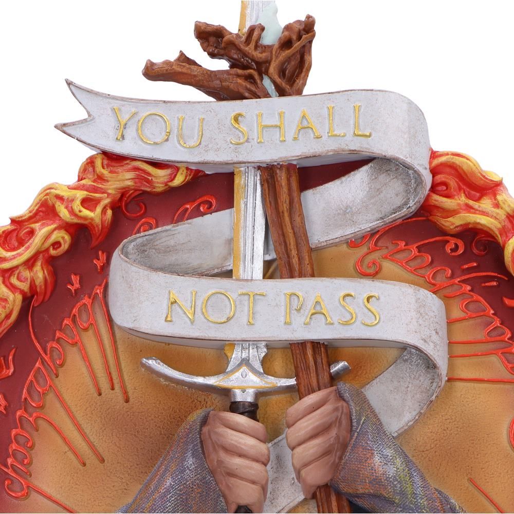 Lord of the Rings Gandalf the Grey "You Shall Not Pass" Wall Plaque