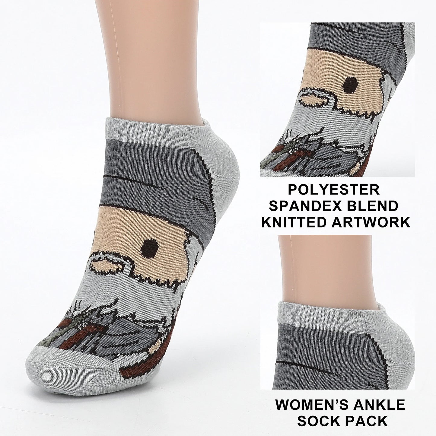 The Lord of the Rings Characters Women's Ankle Socks (Pack of 5)