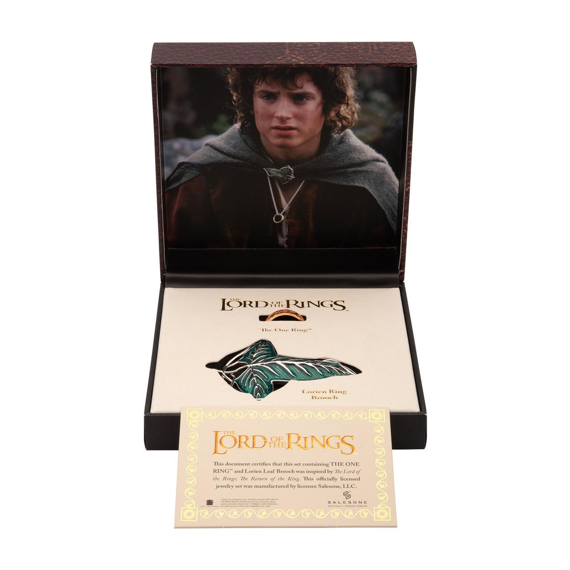 Lord of the Rings Frodo's Elven Leaf Brooch and The One Ring Collectors Set