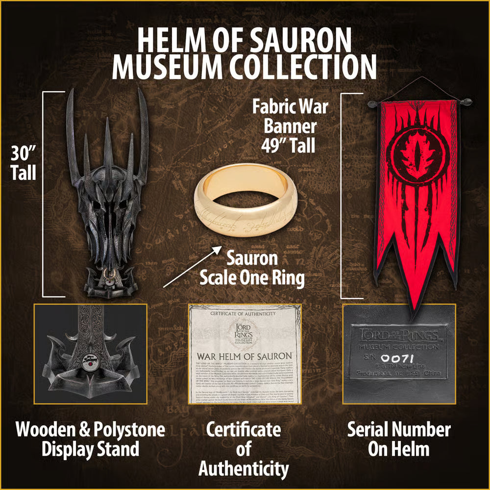 Lord of the Rings Sauron 1:1 Scale Helmet by United Cutlery