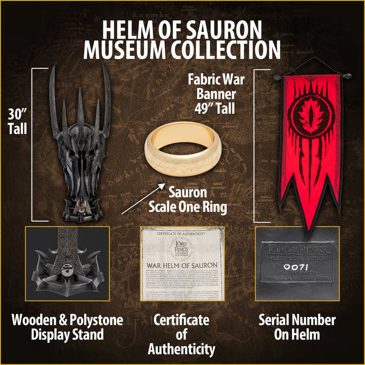 Lord of the Rings Sauron 1:1 Scale Helmet by United Cutlery