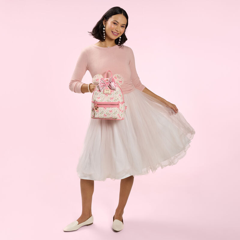 Loungefly Disney Minnie Mouse Floral All-Over Print Mini Backpack