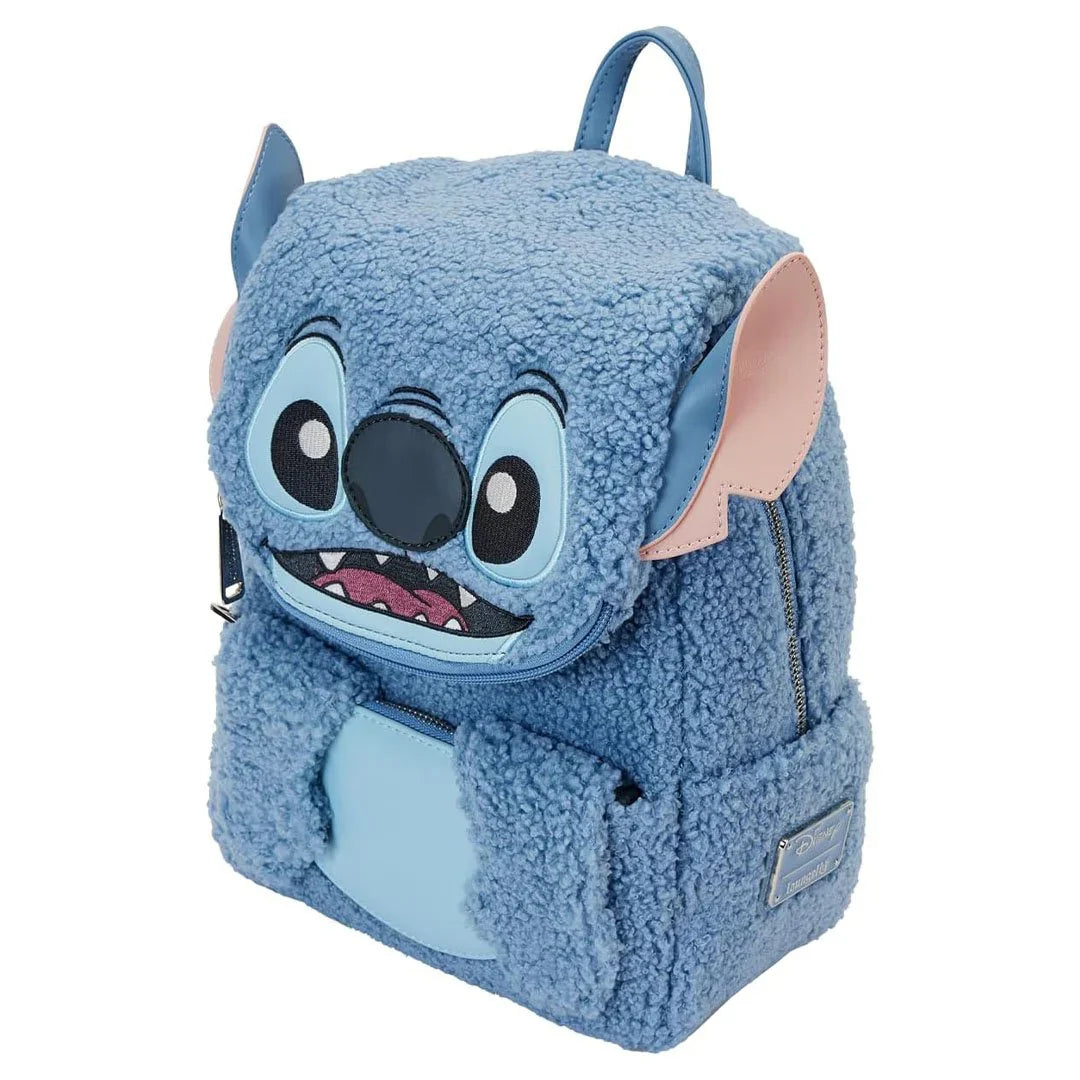 Loungefly Disney Stitch Plush Pocket Mini Backpack