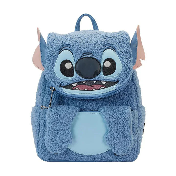 Loungefly Disney Stitch Plush Pocket Mini Backpack
