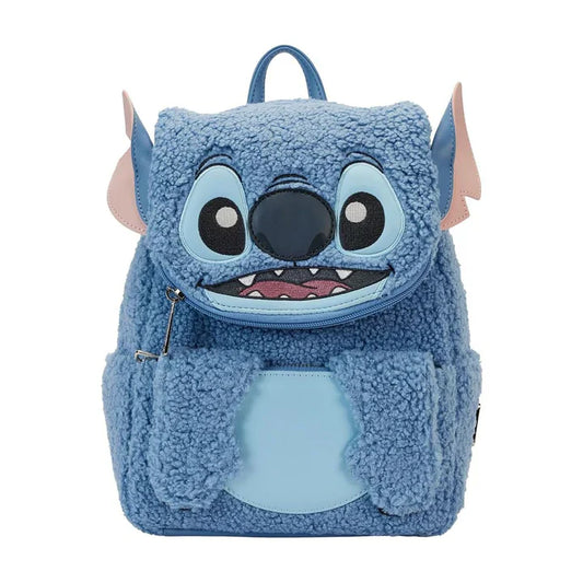 Loungefly Disney Stitch Plush Pocket Mini Backpack