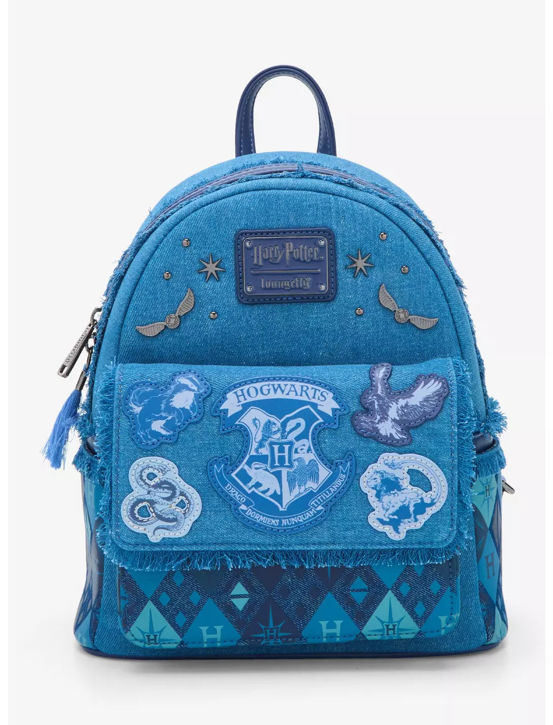 Loungefly Harry Potter Hogwarts Denim Mini Backpack