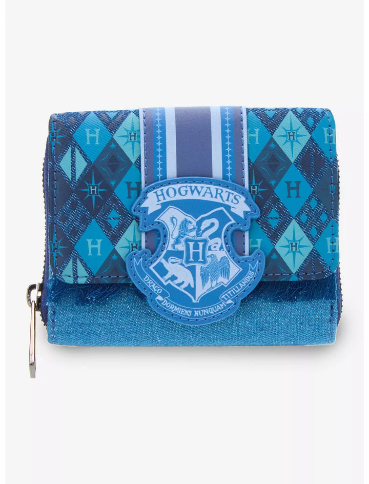 Loungefly Harry Potter Hogwarts Denim Zip-Around Wallet