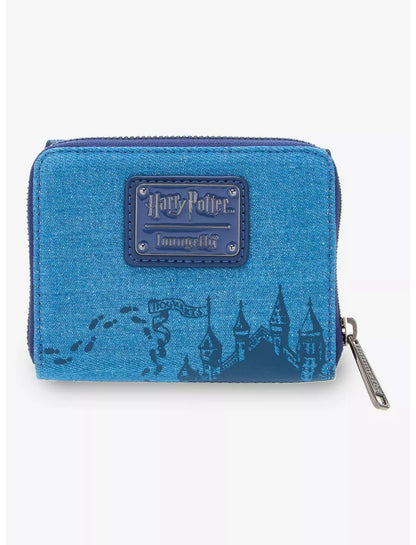 Loungefly Harry Potter Hogwarts Denim Zip-Around Wallet