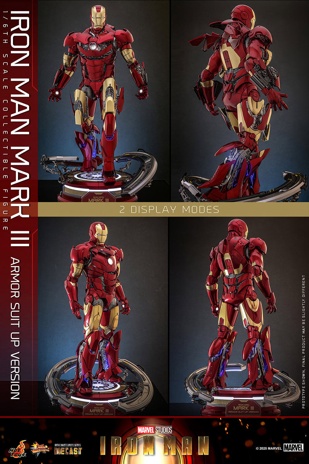 Marvel Iron Man Mark III (Armor Suit Up Version) Sixth Scale Figure by Hot Toys