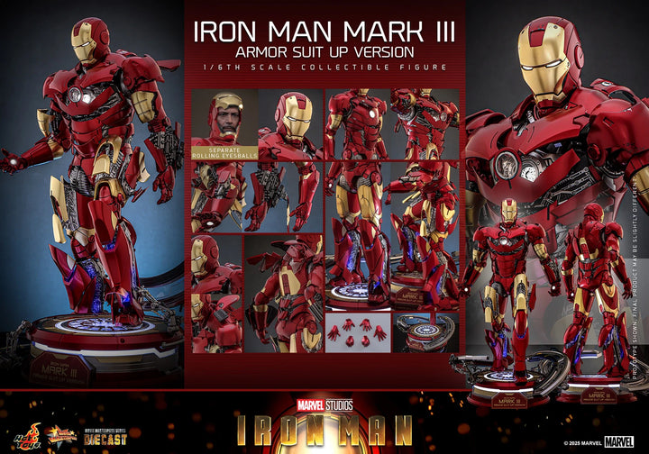 Marvel Iron Man Mark III (Armor Suit Up Version) Sixth Scale Figure by Hot Toys