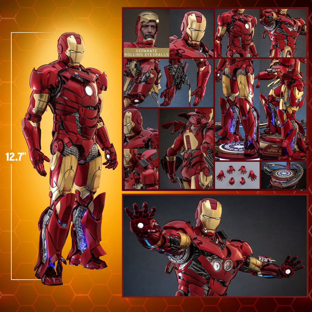 Marvel Iron Man Mark III (Armor Suit Up Version) Sixth Scale Figure by Hot Toys