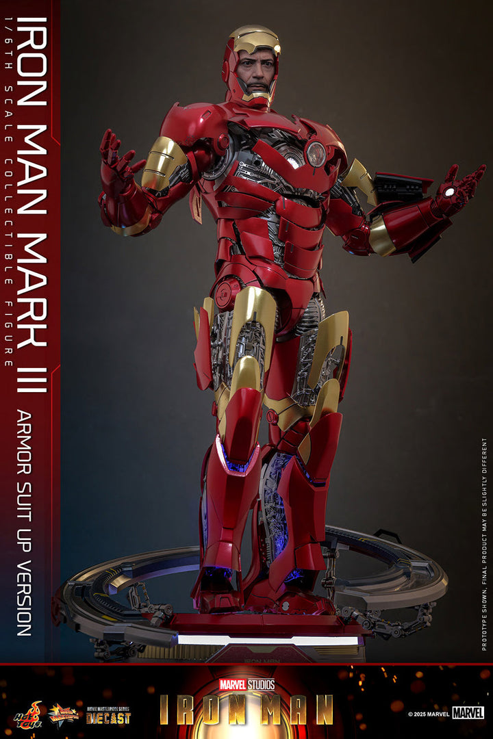 Marvel Iron Man Mark III (Armor Suit Up Version) Sixth Scale Figure by Hot Toys