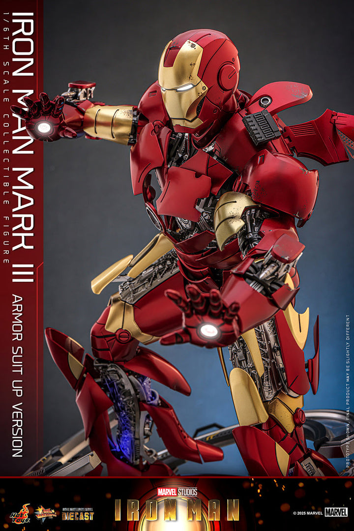 Marvel Iron Man Mark III (Armor Suit Up Version) Sixth Scale Figure by Hot Toys