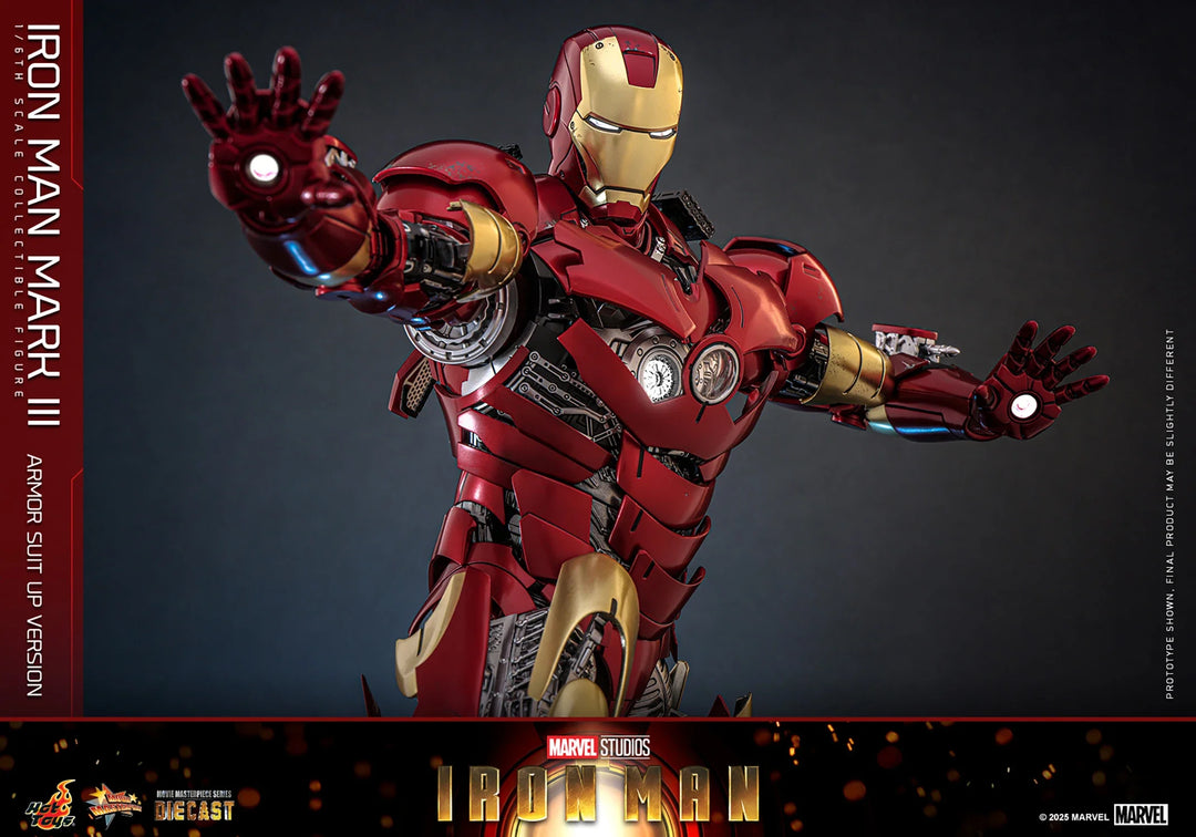 Marvel Iron Man Mark III (Armor Suit Up Version) Sixth Scale Figure by Hot Toys
