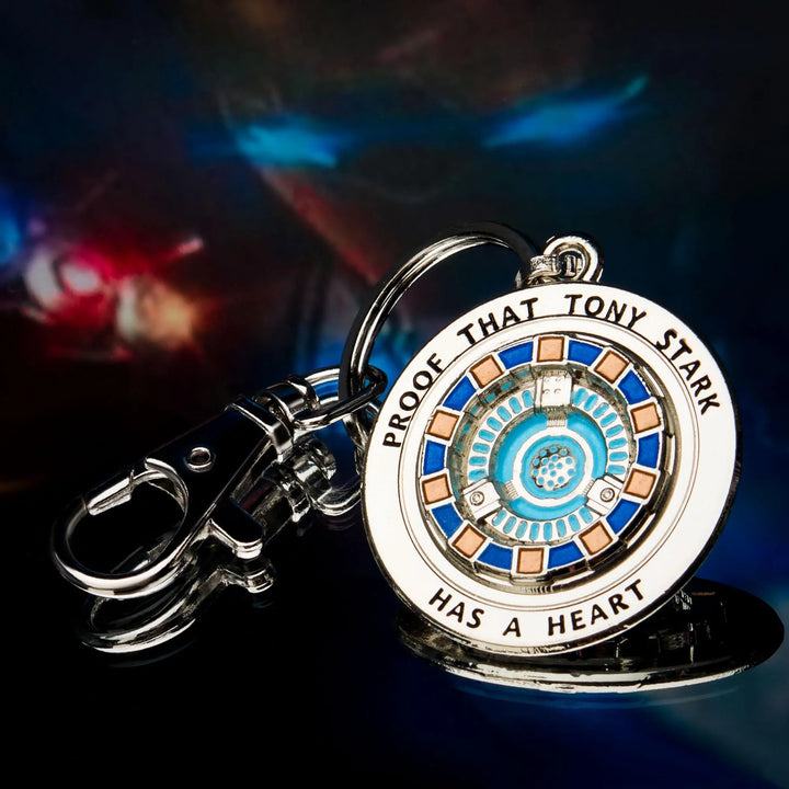 Marvel Iron Man Arc Reactor "Tony Has A Heart" 3D Metal Keychain