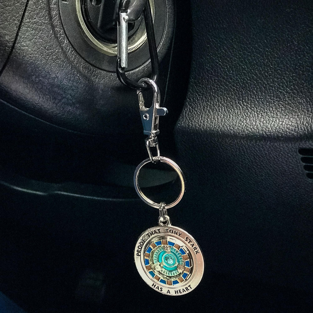 Marvel Iron Man Arc Reactor "Tony Has A Heart" 3D Metal Keychain