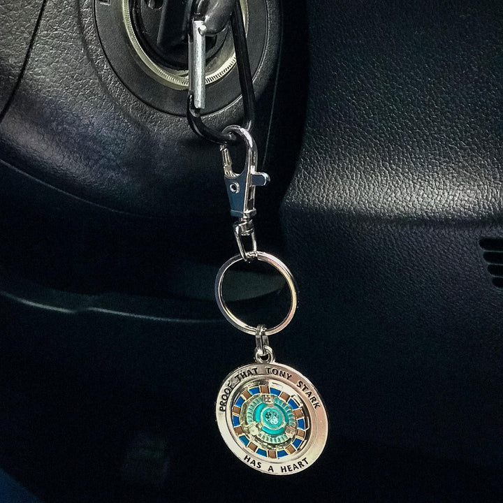 Marvel Iron Man Arc Reactor "Tony Has A Heart" 3D Metal Keychain
