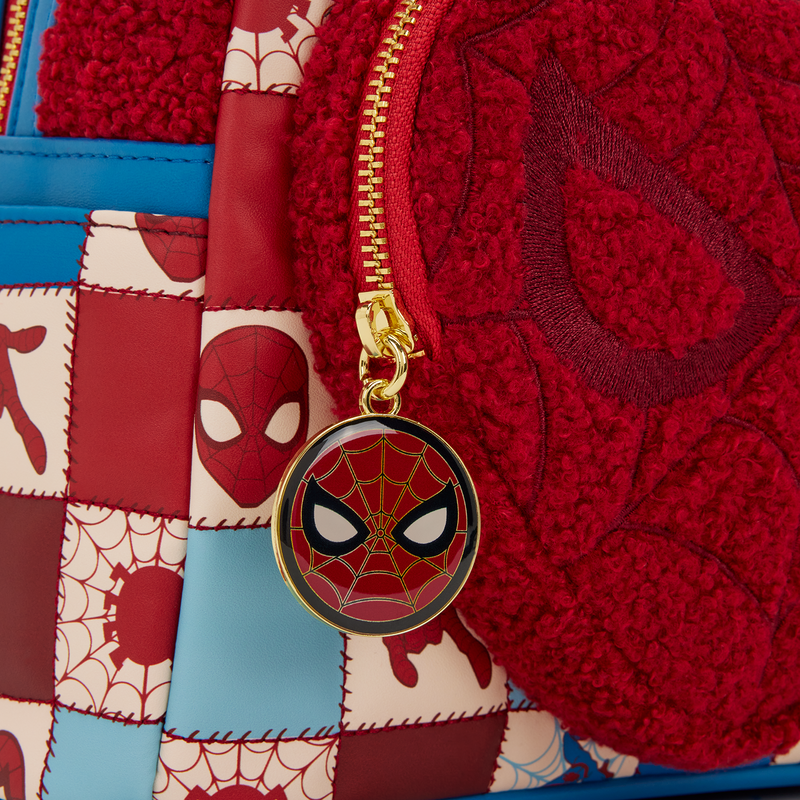 Marvel Spider-Man Sherpa Heart Mini Backpack by Loungefly