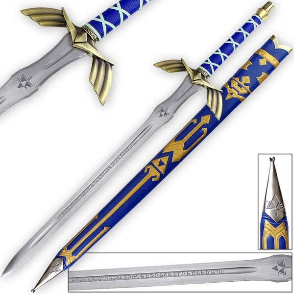 Legend of Zelda Link Master Sword Deluxe Replica Steel Sword &amp; Sheath