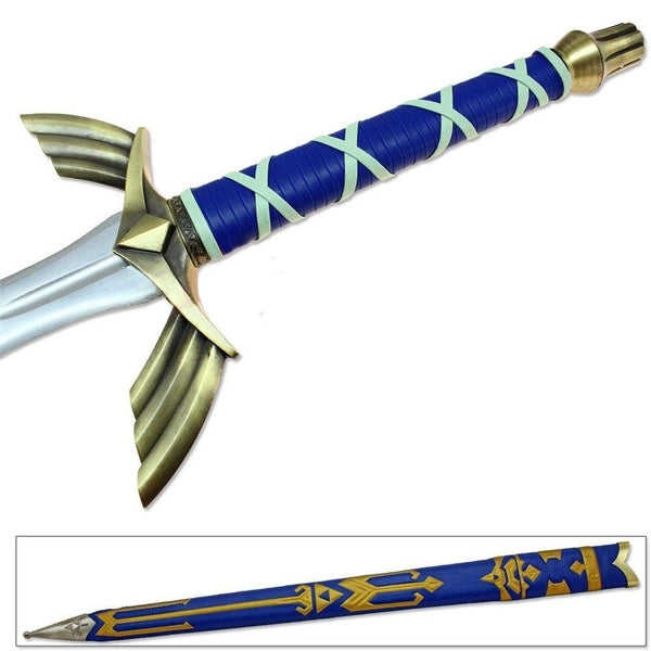 Legend of Zelda Link Master Sword Deluxe Replica Steel Sword &amp; Sheath