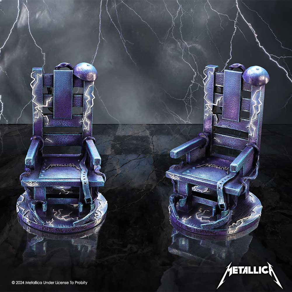 Metallica Ride the Lightning Blue Chair Ornament Statue