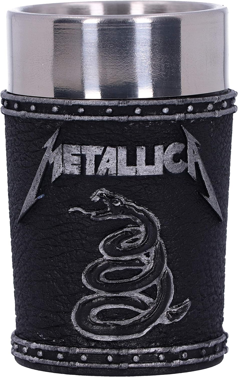 Metallica Black Album Resin and Stainless Steel Shot Glass