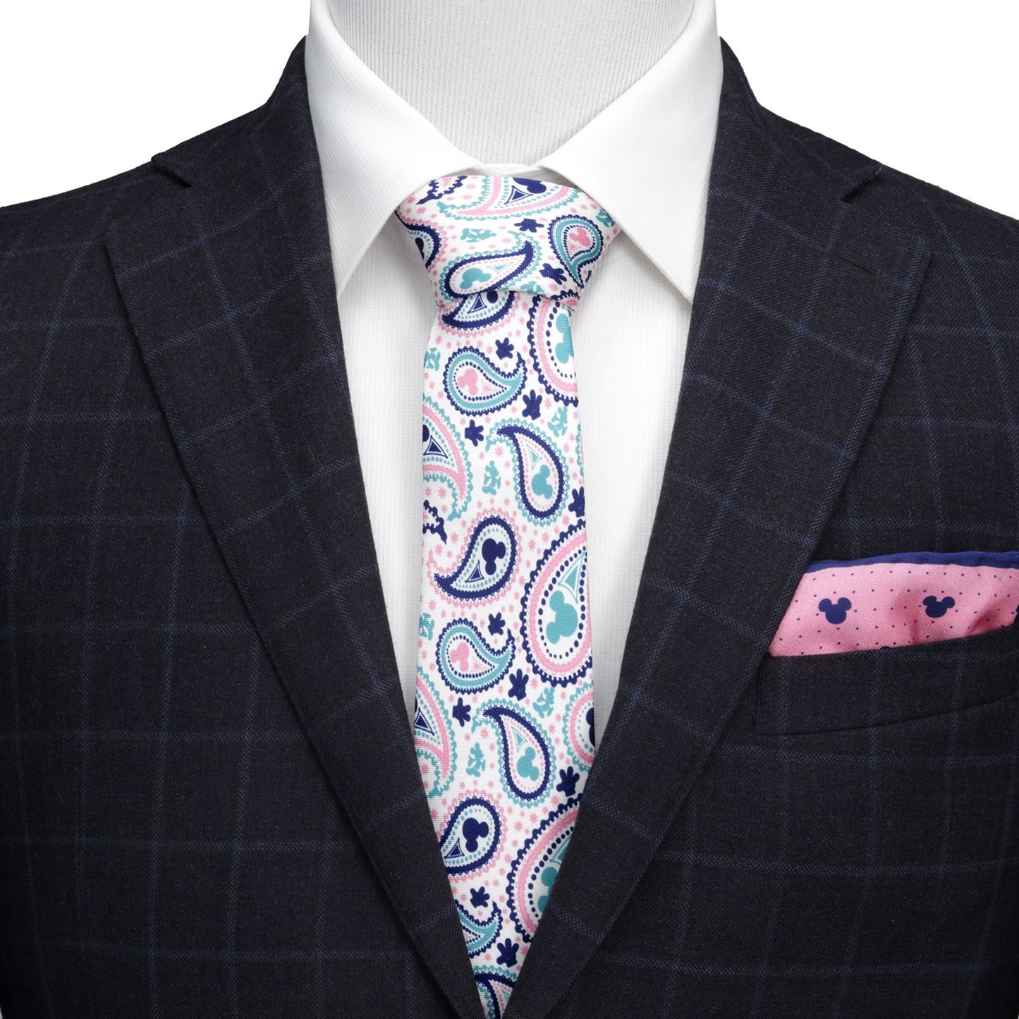 Mickey Mouse Paisley Multicolor Fine Necktie