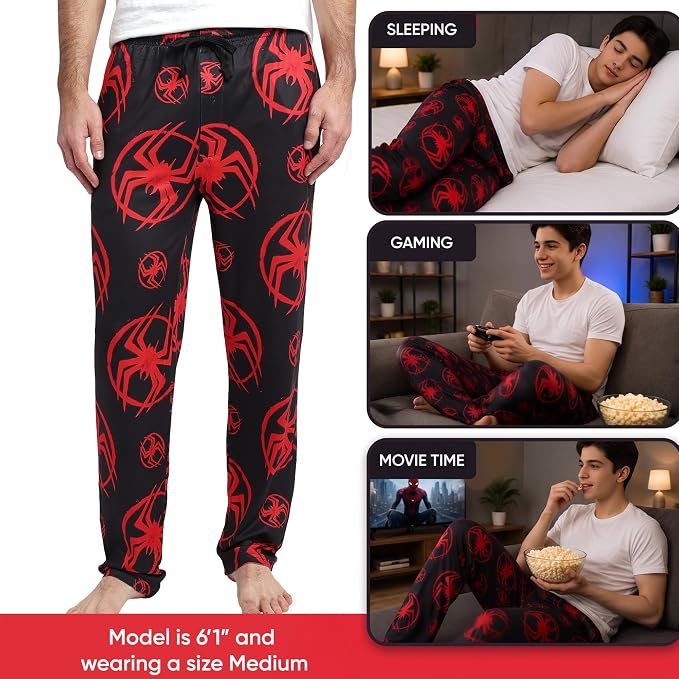 Miles Morales Spider-Man Marvel Across the Spider-Verse Sleep Pajama Pants