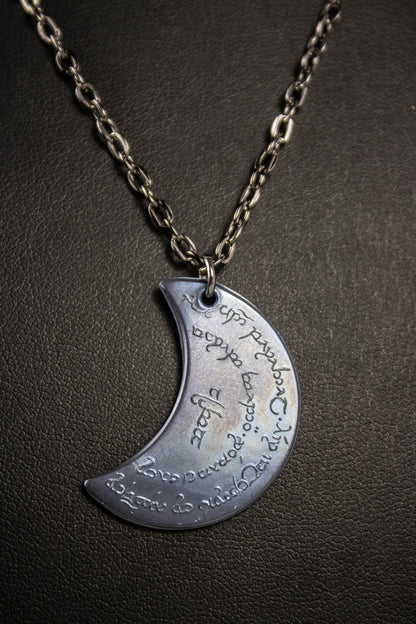 Mithril Blue Moon of Rivendell Lord of the Rings Pendant Necklace