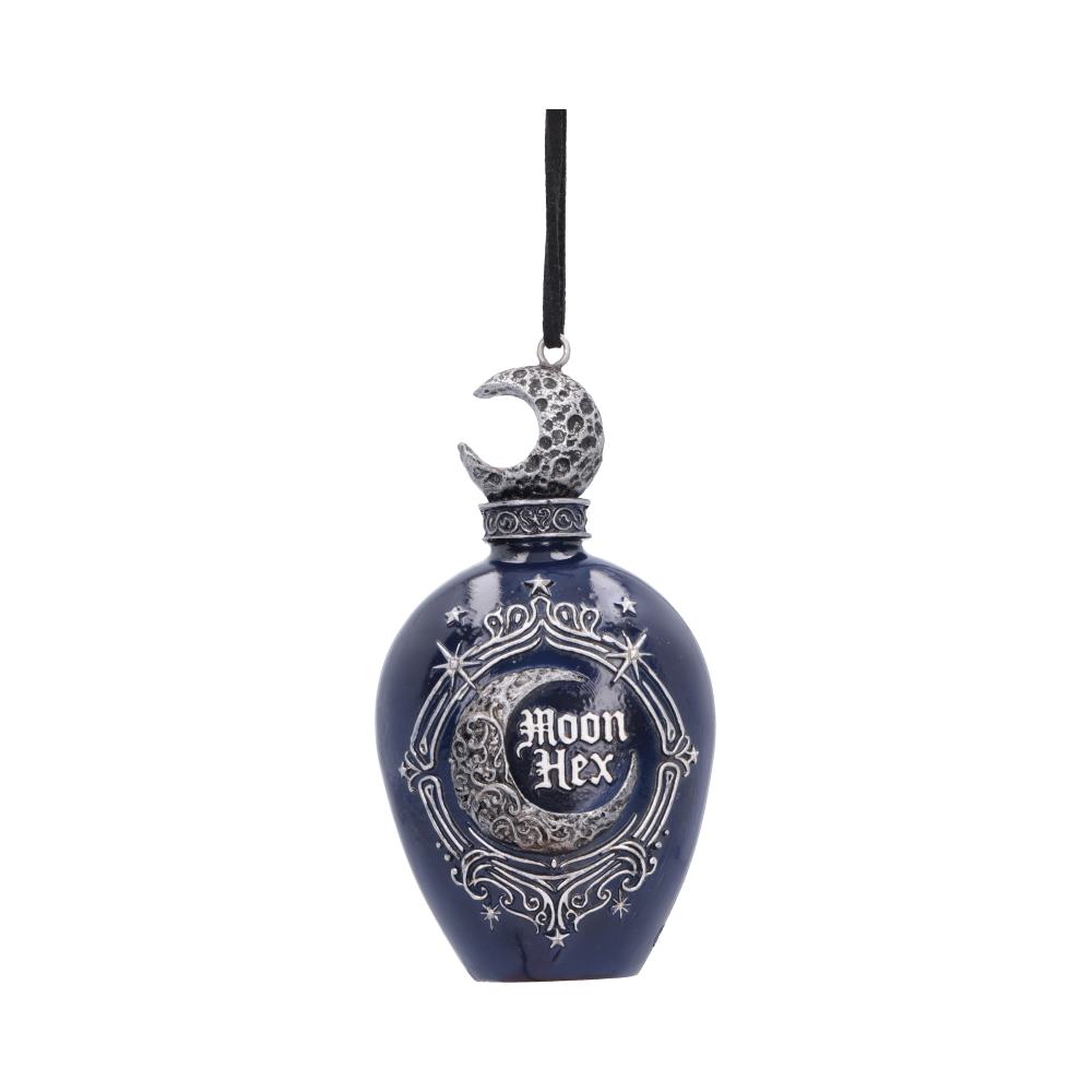 Moon Hex Potion Bottle Hanging Holiday Ornament