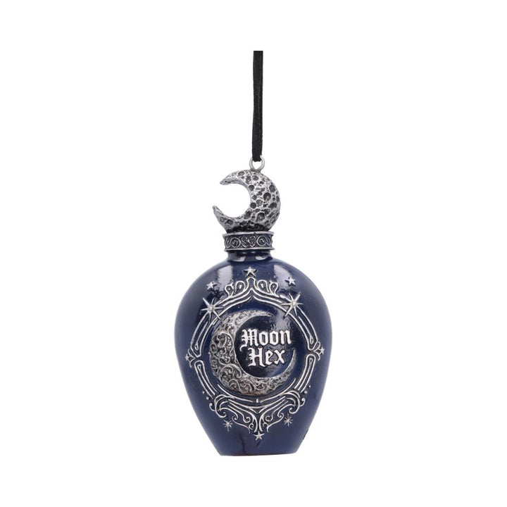 Moon Hex Potion Bottle Hanging Holiday Ornament