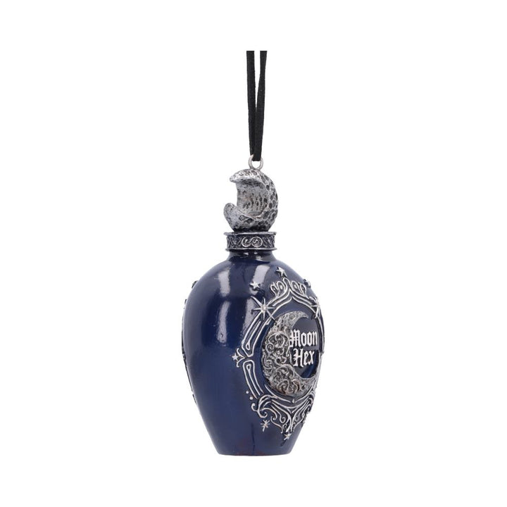 Moon Hex Potion Bottle Hanging Holiday Ornament