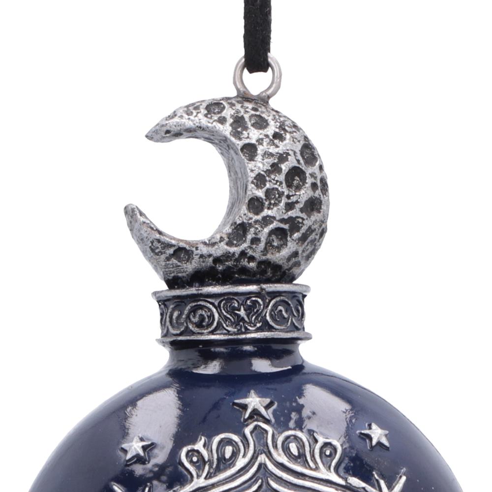 Moon Hex Potion Bottle Hanging Holiday Ornament