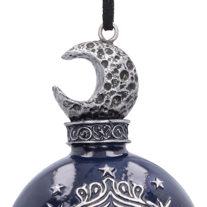 Moon Hex Potion Bottle Hanging Holiday Ornament