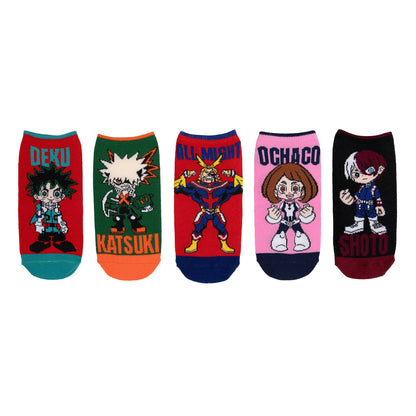 My Hero Academia Chibi Character Low-Cut Socks 5 Pack