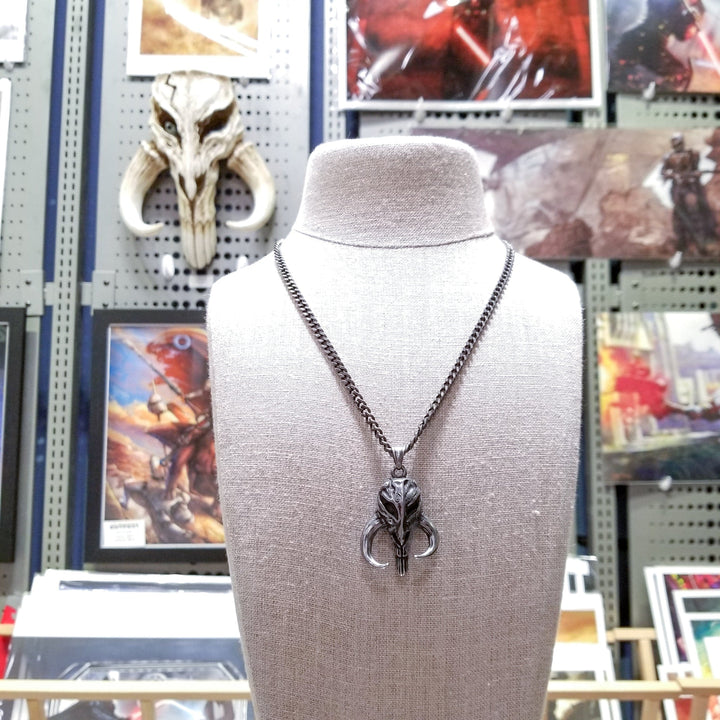 Mandalorian Mythosaur Skull (Star Wars) Stainless Steel Antiqued Unisex Pendant
