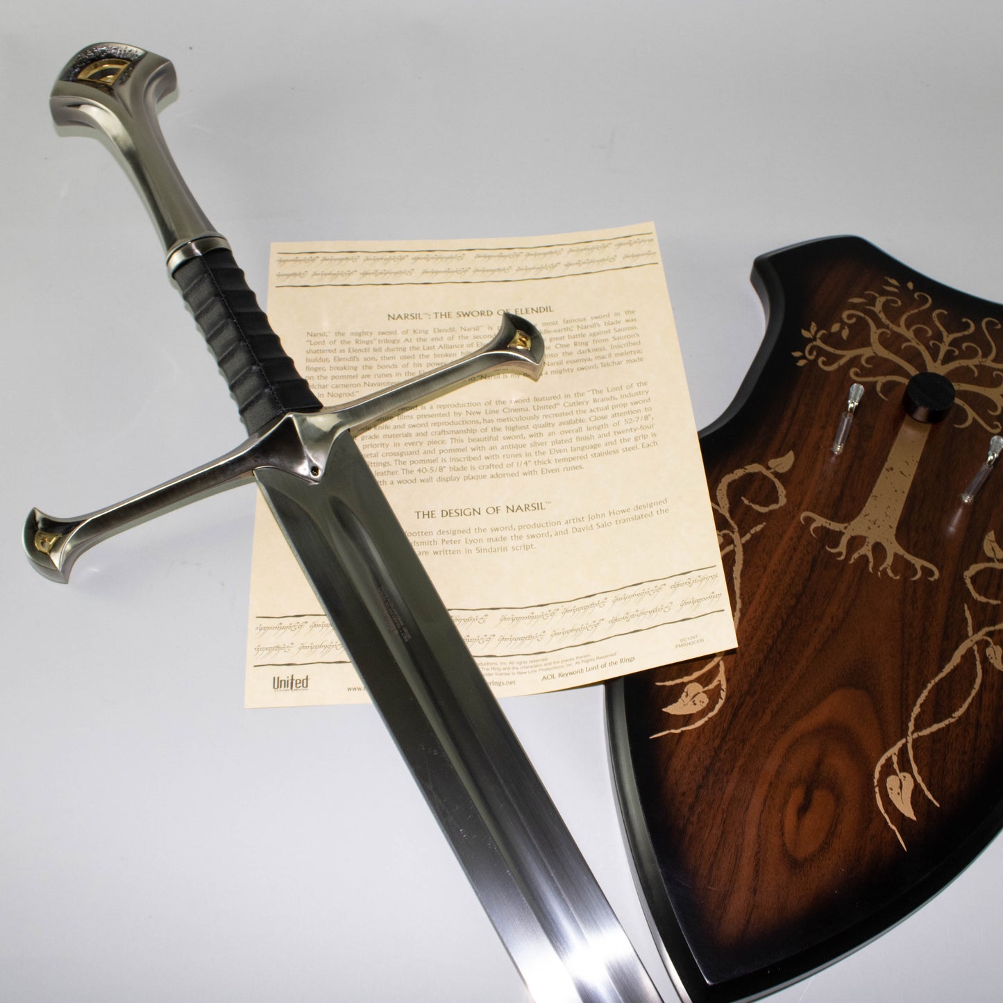 Lord of the Rings Narsil Sword of Elendil Steel Prop Replica