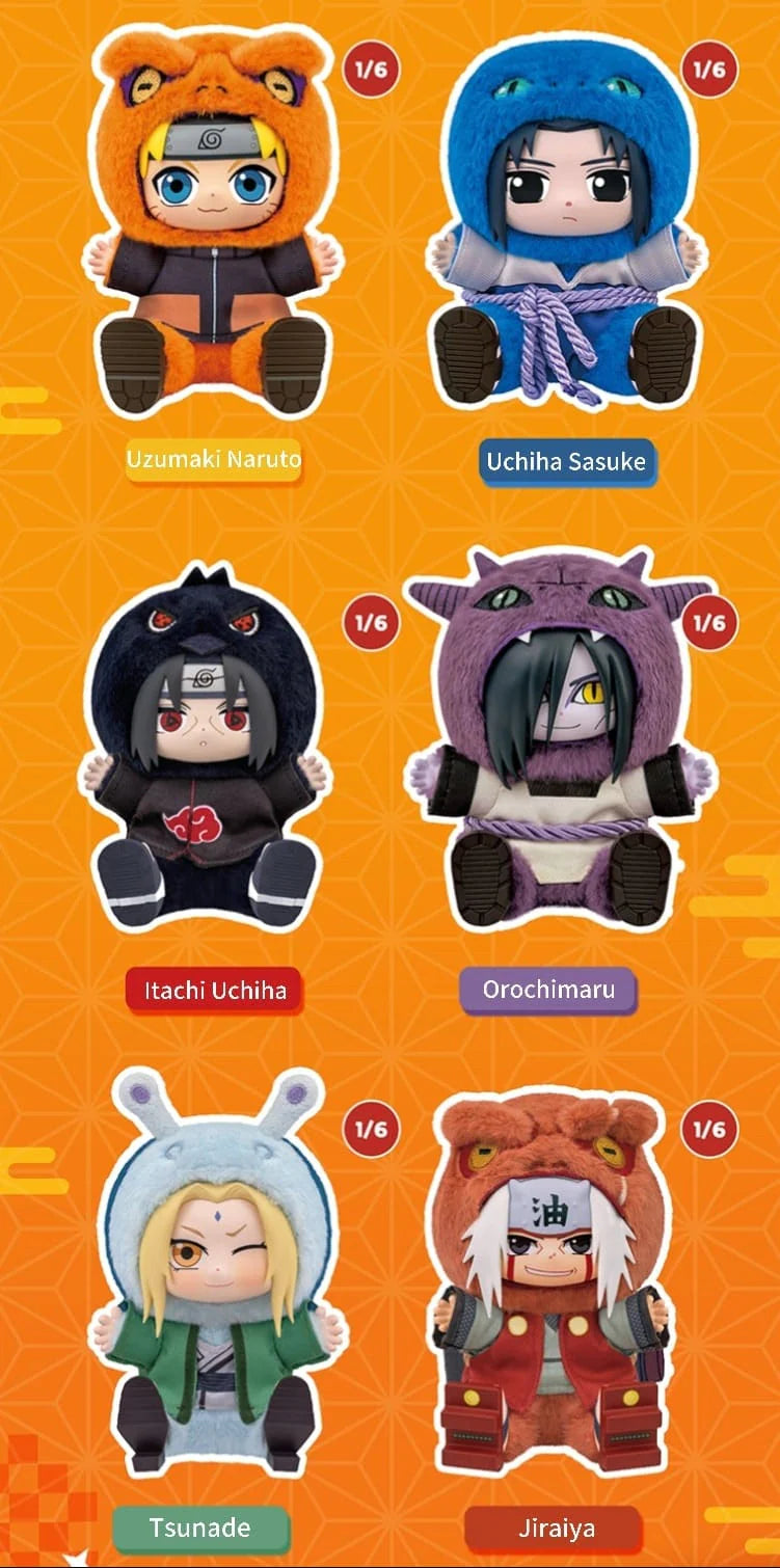 Naruto Shippuden Cute Beast Party V2 Surprise 5.5" Plush Bag Charm Blind Box