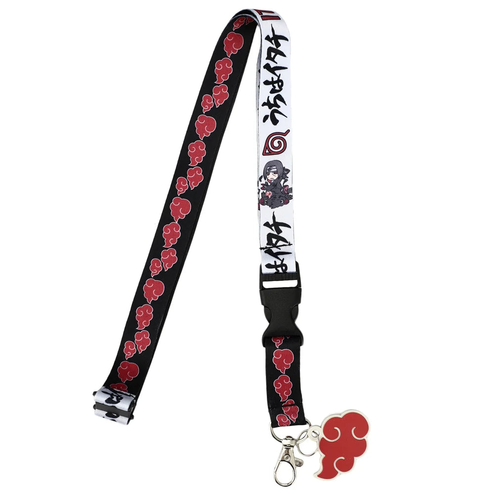 Naruto Shippuden Itachi Uchiha Lanyard with Clear ID Sleeve and Keychain