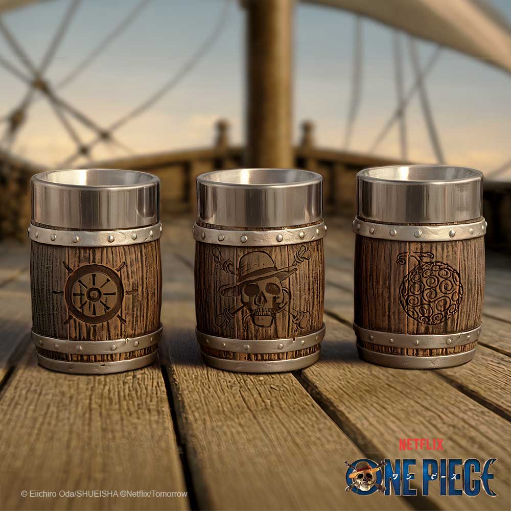 One Piece Barrel Shot Glass Set (Set of 3)