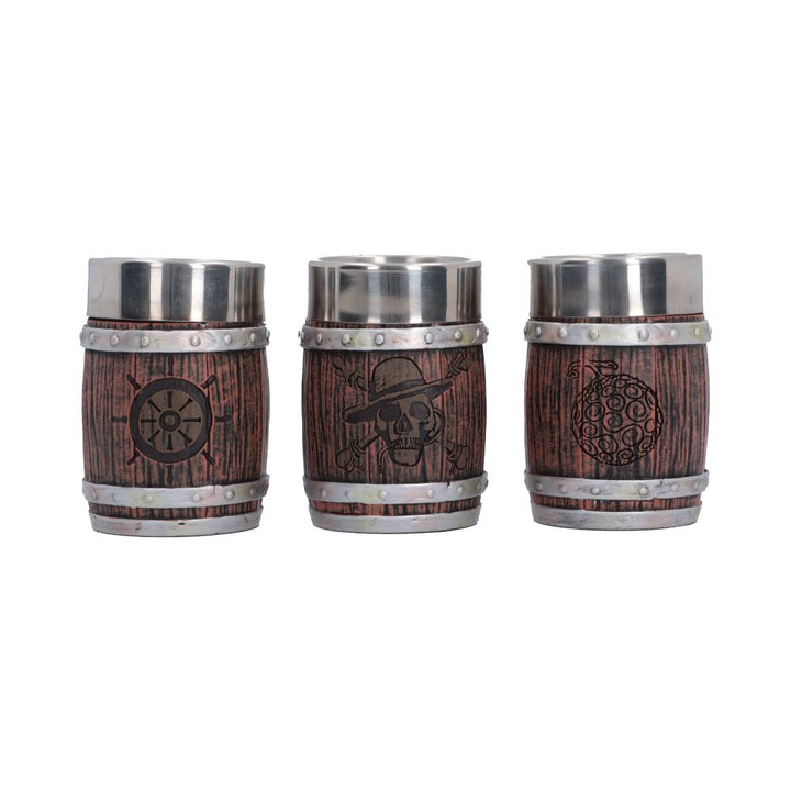 One Piece Barrel Shot Glass Set (Set of 3)