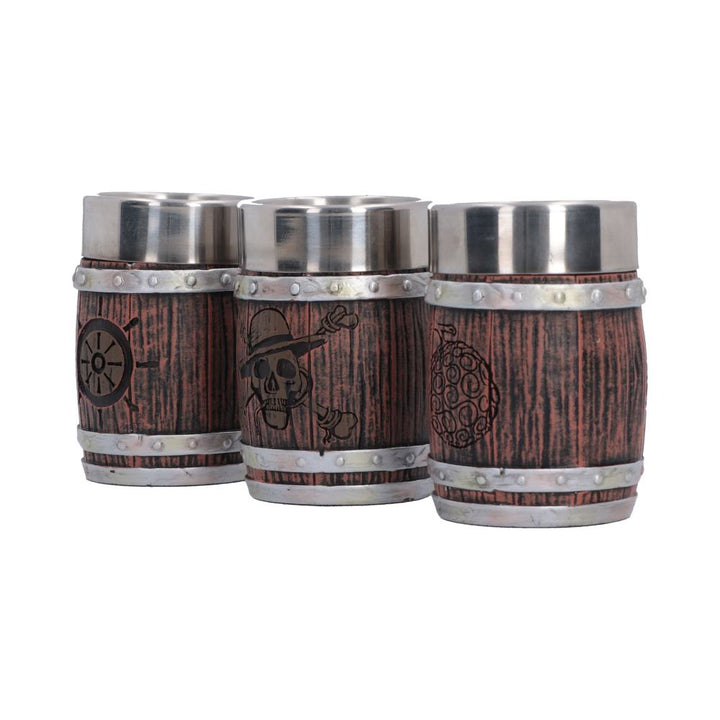 One Piece Barrel Shot Glass Set (Set of 3)