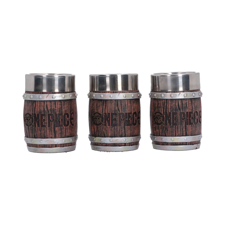 One Piece Barrel Shot Glass Set (Set of 3)