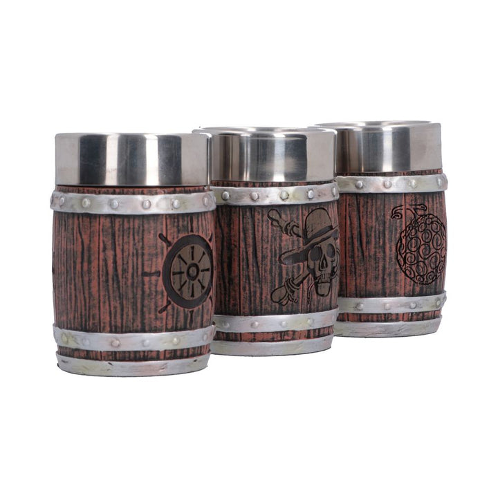 One Piece Barrel Shot Glass Set (Set of 3)